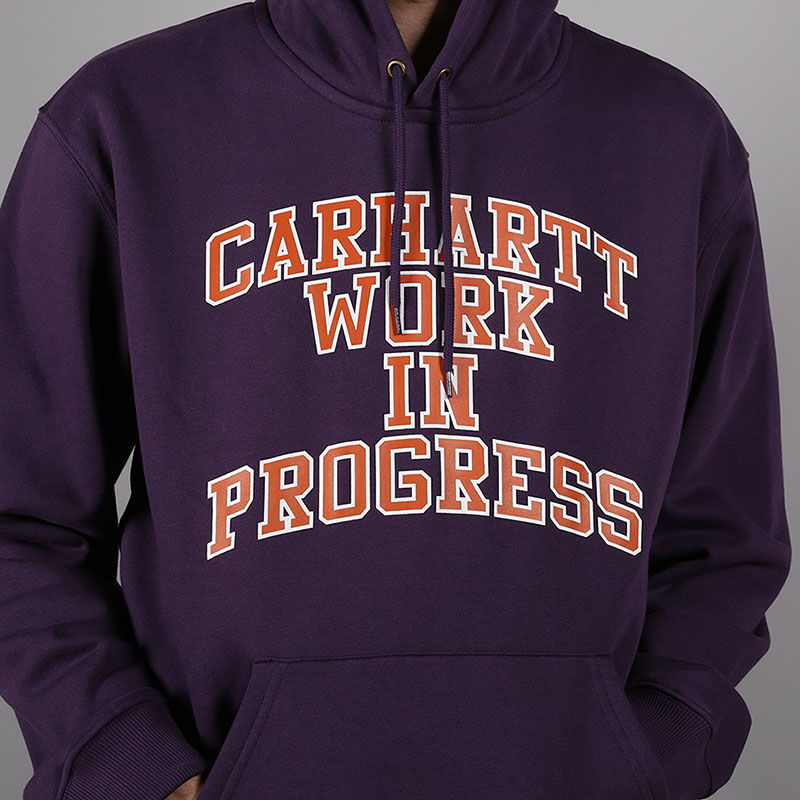 мужская фиолетовая толстовка Carhartt WIP Hooded Wip Division Sweat I025482-lakers - цена, описание, фото 2